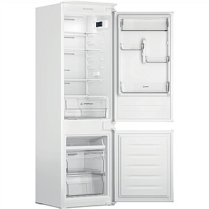 INDESIT Refrigerator INC18 T111 Energy efficiency class F, Built-in, Combi, Height 177 cm, No Frost system, Fridge net capacity 182 L, Freezer net capacity 68 L, 34 dB, White