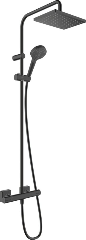Termostatinė dušo sistema Hansgrohe Vernis Shape 230 1 Jet 26286670, juoda matinė