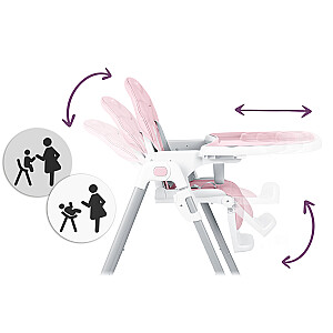 Nukido Tulo aukšta kėdutė rožinė