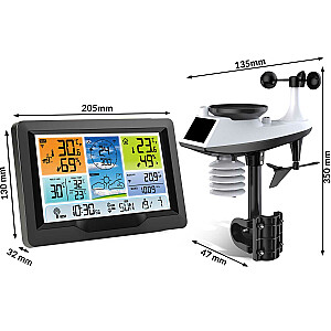 Meteorologinė stotis su ekranu BD-905 grafitas