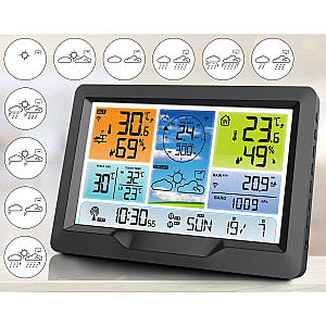 Meteorologinė stotis su ekranu BD-905 grafitas