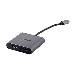 UNITEK USB-C IKI 2X HDMI ADAPTERIS, 4K 60HZ MST