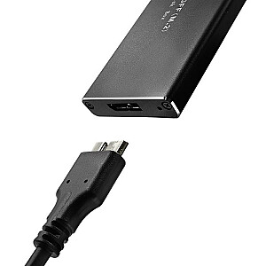 Qoltec 51854 M.2 SATA SSD NGFF korpusas | USB 3.0