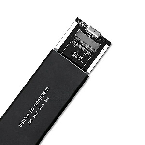 Qoltec 51854 M.2 SATA SSD NGFF korpusas | USB 3.0