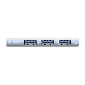 ORICO HUB USB-C 3X USB-A, 5 Гбит/с, алюминиевый, без кабеля