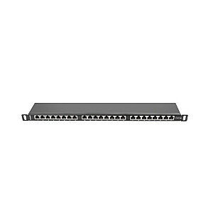 LANBERG PATCH PANEL 24 PORTS 0,5U CAT.5E FTP BLACK