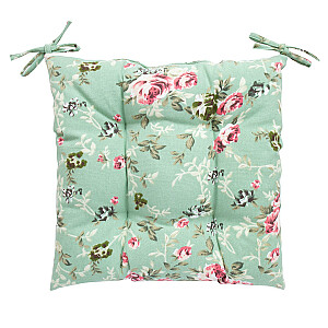 Подушка для стула ЛЕТО 40x40см, розовые цветы