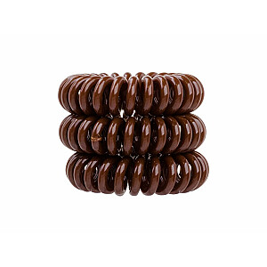 „Traceless Hair Ring Pretzel Brown“ 3ks