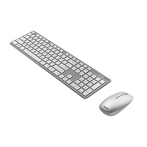 Asus W5000 klaviatūros ir pelės rinkinys, belaidis, pelė komplekte, RU, balta