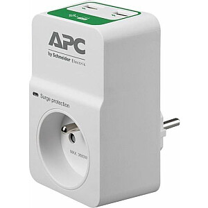 APC Essential Surge Protector 1 x 2xUSB baltas (PM1WU2-FR)