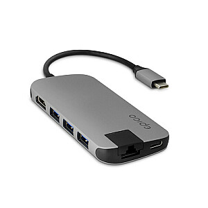 Epico Hub Type-C With 4K HDMI &amp; Ethernet	 - space grey