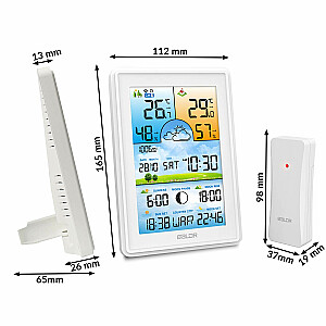 Meteorologinė stotis su ekranu BD-906 balta