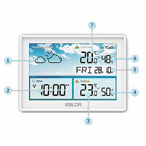 Метеостанция с дисплеем BD-909 белая