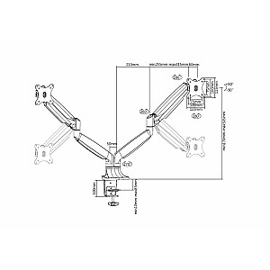 Multibrackets MB-3286 Держатель для 2 мониторов с регулировкой высоты