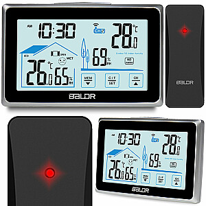 Meteorologinė stotis su ekranu BD-910 juoda