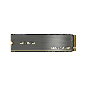 ADATA LEGEND 850 2000 GB, SSD formos koeficientas M.2 2280, SSD sąsaja PCIe Gen4x4, Rašymo greitis 4500 MB/s, Skaitymo greitis 5000 MB/s