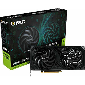 Vaizdo plokštė „Palit GeForce RTX 4060 Ti Dual“ 8 GB GDDR6 (NE6406T019P1-1060D)