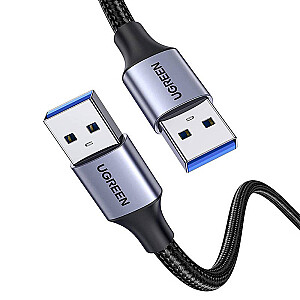 USB3.0 kabelis Kištukinis USB-A iki USB-A kištukas UGREEN 2A, 1m (juodas)