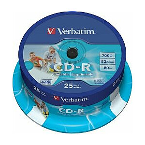 ВЕРБАТИМ 25x CD-R 700MB 52x SP