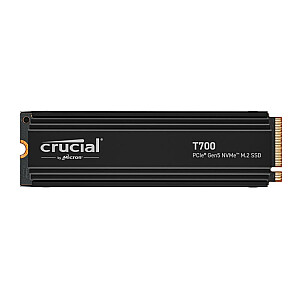 SSD CRUCIAL T700 2TB M.2 PCIE NVMe TLC Write speed 11800 MBytes/sec Read speed 12400 MBytes/sec TBW 1200 TB CT2000T700SSD5