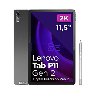 Lenovo Tab P11 (2-osios kartos) Helio G99 11,5 colio, 2K IPS, 400 nitų, 120 Hz, 6/128 GB, Mali-G57 LTE, Android Storm Grey