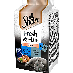 Мини-блюда из рыбы Sheba Fresh & Fine в соусе 6 x 50 г