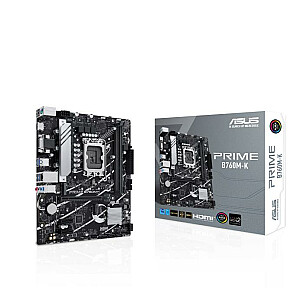 Материнская плата ASUS Intel B760 Express LGA1700 Память Micro-ATX DDR5 Слотов памяти 2 2xPCI-Express 4.0 1x 1xPCI-Express 4.0 16x 2xM.2 1x15pin D-sub 1xHDMI 2xUSB 2.0 4xUSB 3.2 1xPS/2 1xRJ45 3xAudio порт PRIMEB760 М-К