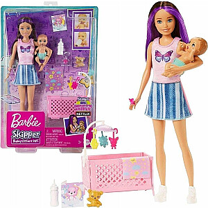Кукла Барби Mattel Набор няни Барби Кукла и малыш HJY34 (FHY97)