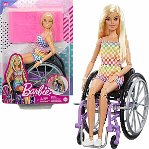 Кукла Барби Mattel Кукла Barbie Fashonistas на инвалидной коляске в клетчатом наряде HJT13