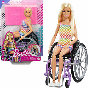 Lėlė Barbė Mattel Barbė Fashonistas lėlė invalido vežimėlyje su languotu drabužiu HJT13