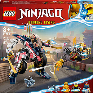 Soros LEGO Ninjago mechaninis robotas virsta lenktyniniu dviračiu (71792)