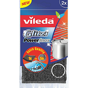 Kieta kempinė Vileda 141656 Audinys, Nerūdijantis plienas Pilka, Nerūdijantis plienas