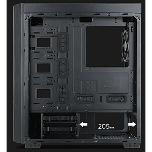 Kompiuterio dėklas Gembird Fornax K500 ATX, Midi Tower, juodas