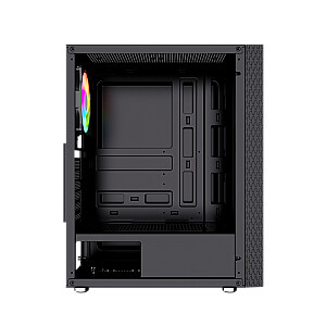 Kompiuterio dėklas Gembird Fornax 2500 ARGB Gaming ATX, Midi Tower, apšvietimas, juodas