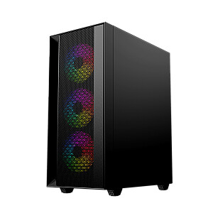 Dėklas žaidimų kompiuteriui Gembird Fornax 4000 ARGB ATX, Midi Tower, apšviestas, juodas