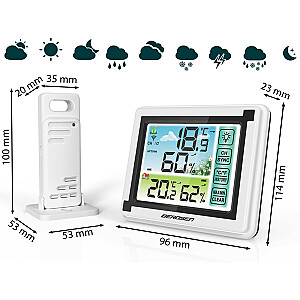 Meteorologinė stotis su ekranu BD-900 balta