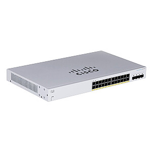 Cisco CBS220-24P-4G Valdomas L2 Gigabit Ethernet (10/100/1000) Maitinimas per Ethernet (PoE) 1U Balta