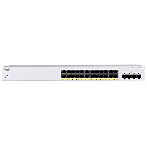 Cisco CBS220-24P-4G Управляемый L2 Gigabit Ethernet (10/100/1000) Power over Ethernet (PoE) 1U Белый