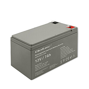 Baterija Qoltec 53076 AGM | 12V | 7Ah | Maks. 105A | Saugumas