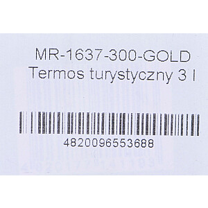 Термос туристический 3 л MR-1637-300-GOLD Maestro