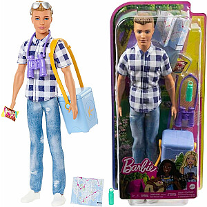 Barbie Doll Mattel rinkinys Barbie Camping Ken Doll + priedai (HHR66)