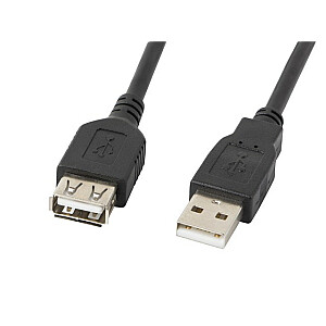 Lanberg CA-USBE-10CC-0050-BK USB laidas 5 m USB 2.0 USB A Juoda