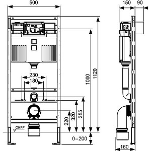 Potinkinis WC rėmas Tece 9300302