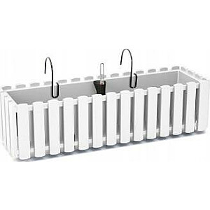 Prosperplast Balkono dėžutė su laistymu balta 60 cm Boardee