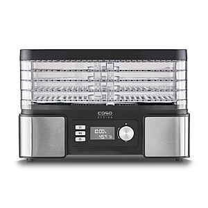 Caso Food Dehydrator DH 450 Galia 370-450 W, Padėklų skaičius 5, Temperatūros valdymas, Integruotas laikmatis, Juodas/Nerūdijantis plienas