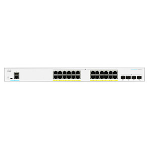 Cisco CBS350-24P-4G-EU tinklo jungiklis, valdomas L2/L3 Gigabit Ethernet (10/100/1000) Sidabrinis
