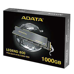 Внутренний твердотельный накопитель ADATA ALEG-800-1000GCS M.2 1000 ГБ PCI Express 4.0 3D NAND NVMe