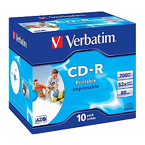 VERBATIM 10x CD-R 700MB 52x для печати