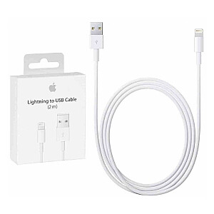 Kabelis Apple USB Male - Apple Lightning Male White 2м