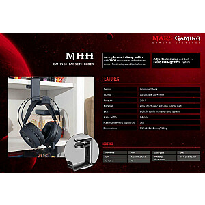 Mars Gaming MHH Настольный держатель для игровых наушников
